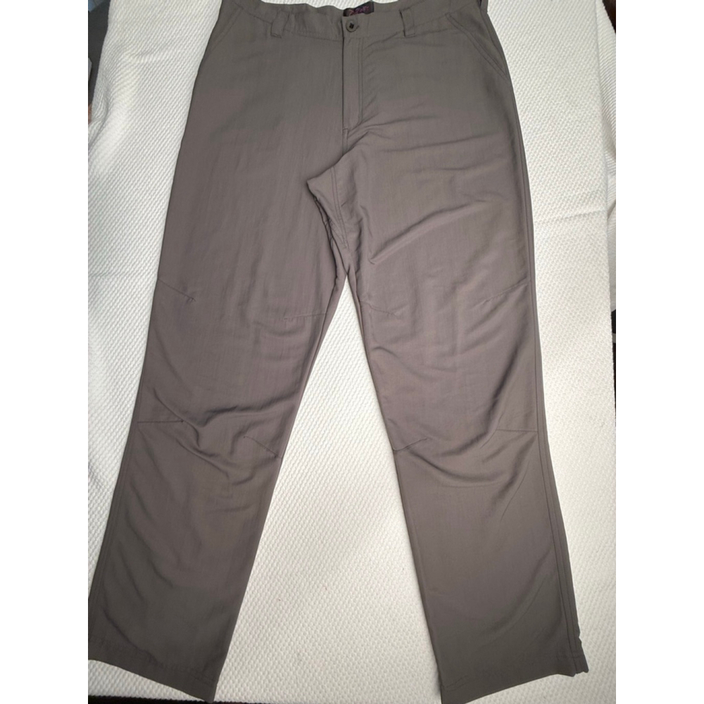 Men's RailRiders Grey Outdoor Pants Waist 38 with Red Logo